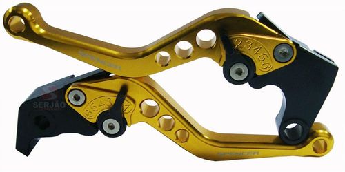 Manete Esportivo R1 R6 Com Regulagem Dourado Claro