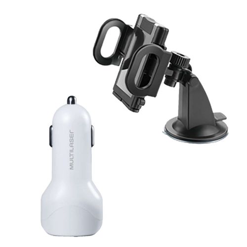 Combo Car - Suporte Universal Veicular e Carregador Automotivo Concept 2 Multilaser - CB115K