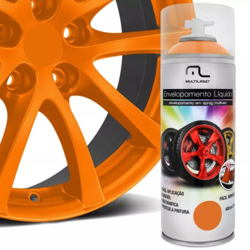 Spray de Envelopamento Líquido Laranja Fluorescente 400ml Multilaser