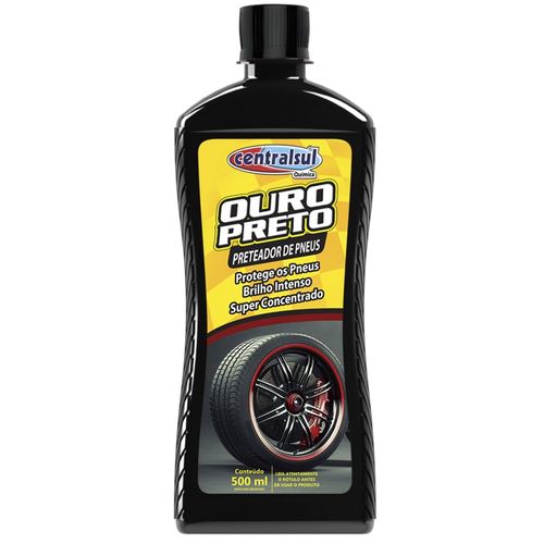 Preteador de Pneus Ouro Preto  Brilho Prolongado 500ml Centralsul