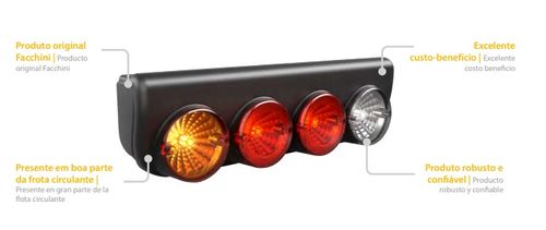 LENTE TRAS REDONDA BRASPOINT I FACHINI INDIVIDUAL VERMELHA ASPOCK ASP1365700