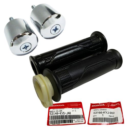 Manopla Original Cg Titan Fan 160 + Peso Guidão Cromado