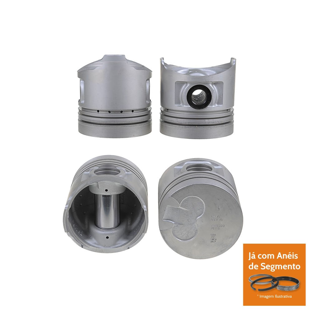 PISTAO COM ANEL - MITSUBISHI L200 L300 2.5 8V TURBO DIESEL APOS 1997 | C/ PORTA-ANEL - MAHLE