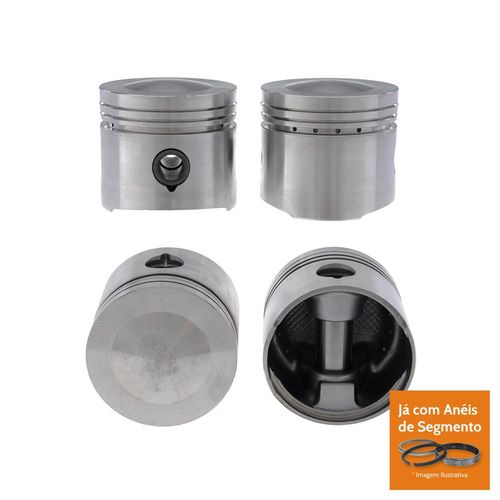 PISTAO COM ANEL - VW FUSCA KOMBI 1.6 8V 1600 AR ALCOOL APOS 1984 - MAHLE