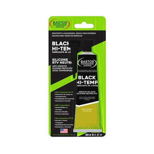 SILICONE ALTA TEMPERATURA BLACK ( PRETO ) - BASTOS