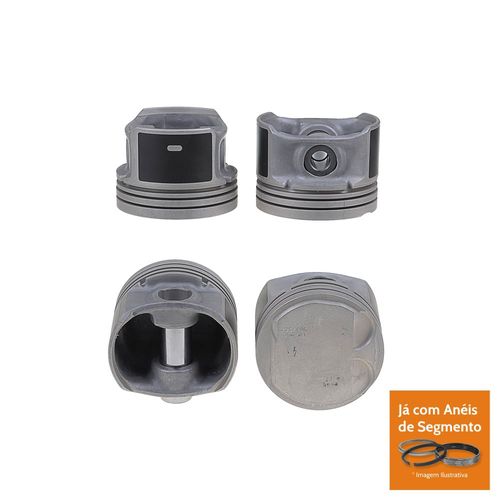 PISTAO COM ANEL - PEUGEOT 206/RENAULT CLIO 1.0L 16V GAS - MAHLE
