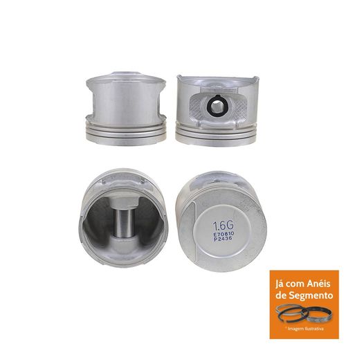 PISTAO COM ANEL - VW GOL PARATI SAVEIRO 1.6 8V AP MI FLEX/GAS 1998 A 2007 - MAHLE