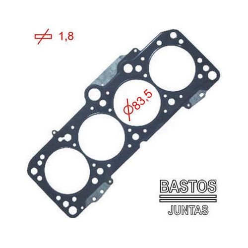 JUNTA DO CABECOTE - VW SANTANA 2.0 8V AP 1984 A 1994 | MLS GUIA 5.9MM - BASTOS