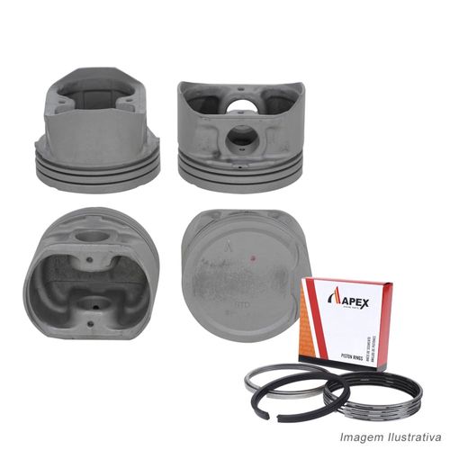 PISTAO COM ANEL - RENAULT CLIO MEGANE SCENIC 1.6 16V K4M GAS/FLEX - APEX