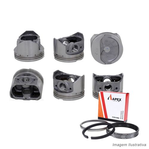 PISTAO COM ANEL - TOYOTA HILUX 3.0L V6 12V SOHC 1988 A 1991 - APEX
