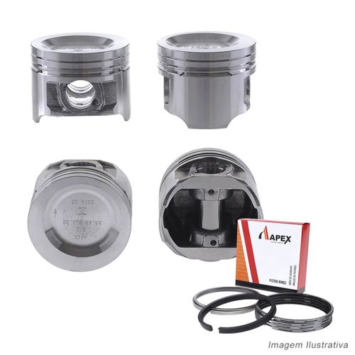 PISTAO COM ANEL - FORD ECOSPORT/ FIESTA 1.0L 8V ROCAM SUPERCHARGER GAS 2002 A 2006 - APEX