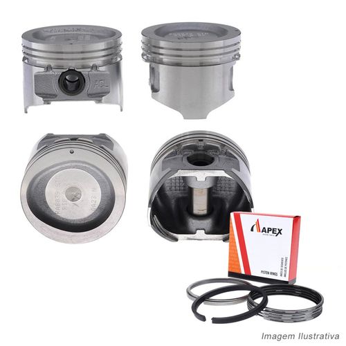 PISTAO COM ANEL - MITSUBISHI/HYUNDAI 1.5L 8V MPI SOHC - APEX