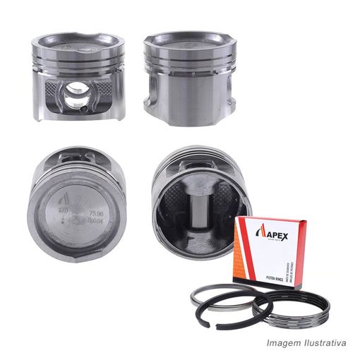 PISTAO COM ANEL - FIAT FIORINO PALIO 1.5 8V MPI GASOLINA 1986 A 1997 - APEX