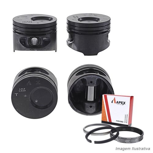 PISTAO COM ANEL - FORD COURIER FIESTA KA 1.3 8V HCS ENDURA - APEX