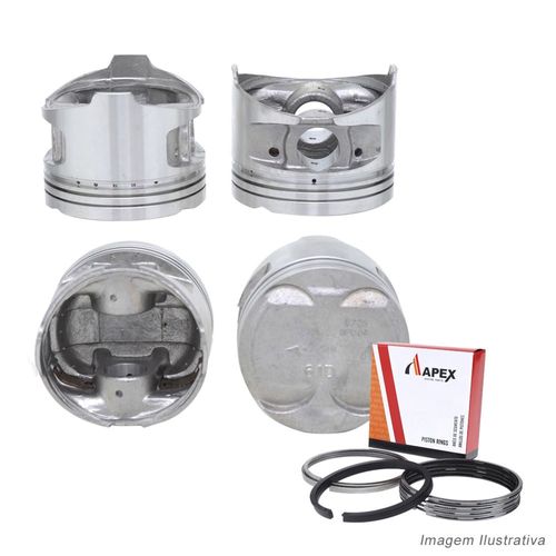 PISTAO COM ANEL - MITSUBISHI/HYUNDAI 1.6L 16V DOHC 1988 A 1995 - APEX