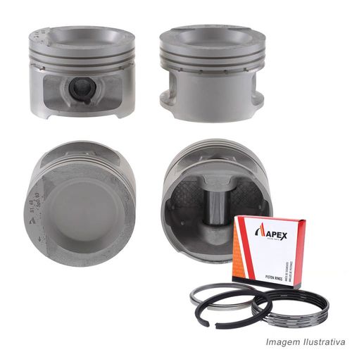 PISTAO COM ANEL - VW GOL PASSAT SANTANA 1.8 8V AP GASOLINA 1985 A 1996 - APEX