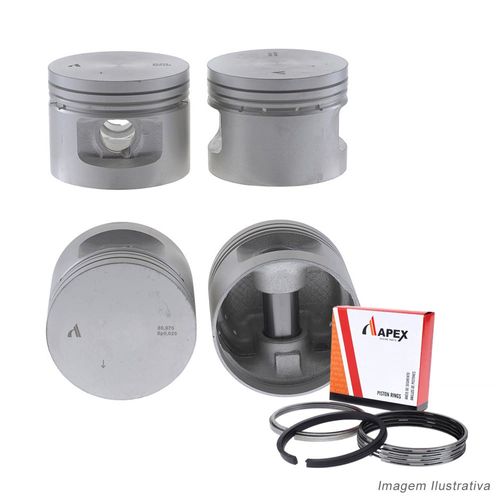 PISTAO COM ANEL - VW GOL PASSAT SANTANA 1.8 8V AP ALCOOL 1985 A 1996 - APEX