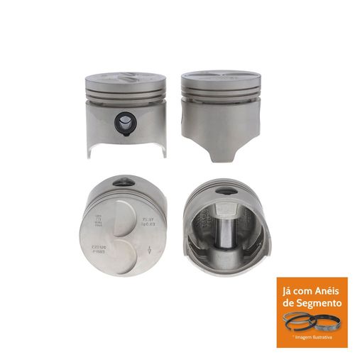 PISTAO COM ANEL - FIAT 147/ ELBA/ UNO 1.3L 8V ALCOOL - MAHLE