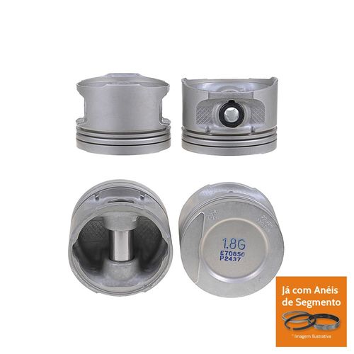 PISTAO COM ANEL - VW GOL PARATI SAVEIRO 1.8 8V AP MI GASOLINA APOS 1998 - MAHLE