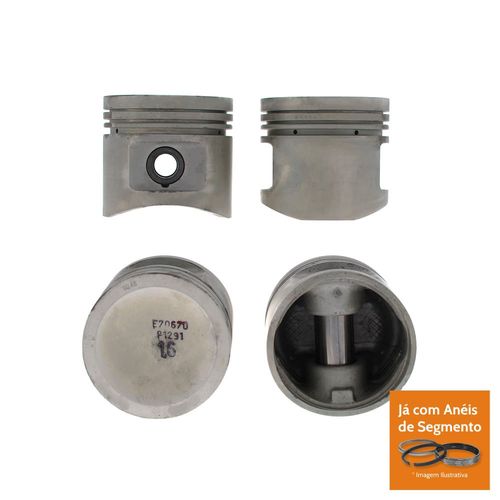 PISTAO COM ANEL - VW GOL PASSAT VOYAGE 1.6 8V BIELA CURTA GASOLINA 1982 A 1985 - MAHLE
