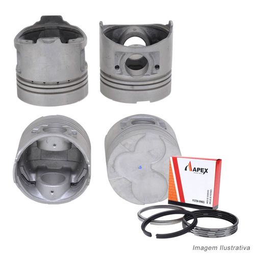 PISTAO COM ANEL - HYUNDAI H100 D4BX 4MM - APEX