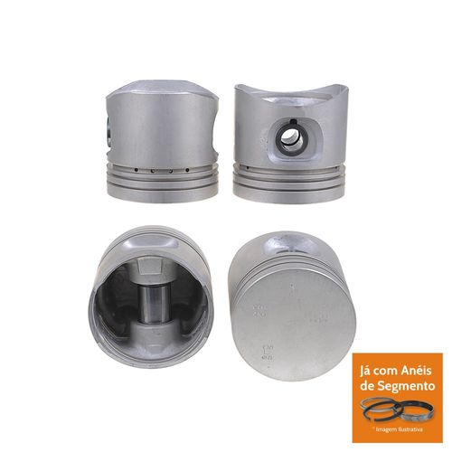 PISTAO COM ANEL - VW GOL PASSAT VOYAGE 1.6 8V BIELA CURTA ALCOOL 1982 A 1985 - MAHLE