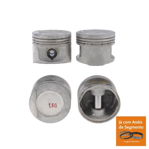 PISTAO COM ANEL - VW GOL PARATI SAVEIRO 1.6 8V AP MI GASOLINA 1995 A 1997 - MAHLE