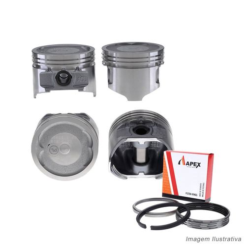PISTAO COM ANEL - MITSUBISHI/HYUNDAI 1.5L 8V CARB SOHC 1985 A 1994 - APEX