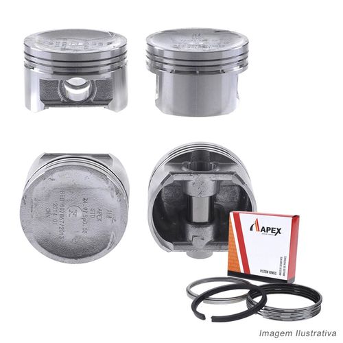PISTAO COM ANEL - HONDA CIVIC 1.7 16V D17Z2 2001 A 2006 - APEX