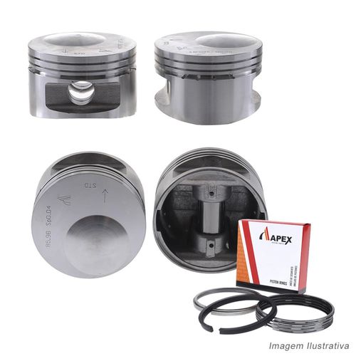 PISTAO COM ANEL - GM KADETT MONZA OMEGA 2.0 8V ALCOOL APOS 1986 - APEX
