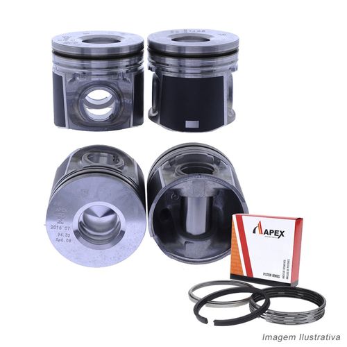 PISTAO COM ANEL - FIAT DUCATO BOXER JUMPER 2.8L TURBO DIESEL COM PORTA ANEL - APEX
