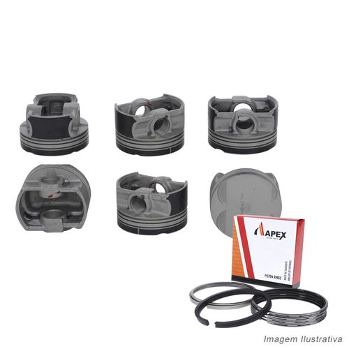 PISTAO COM ANEL - BMW 325/525 2.5L 24V DOHC 1992 A 1996 M50 - APEX