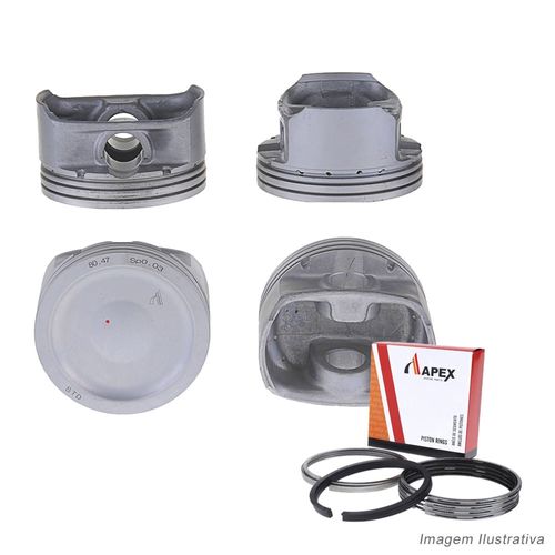PISTAO COM ANEL - FIAT PALIO/ GM CORSA 1.8 8V MPFI GASOLINA - APEX