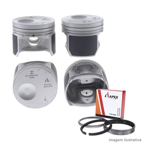 PISTAO COM ANEL - FORD FIESTA KA 1.0 8V ZETEC ROCAM GASOLINA - APEX