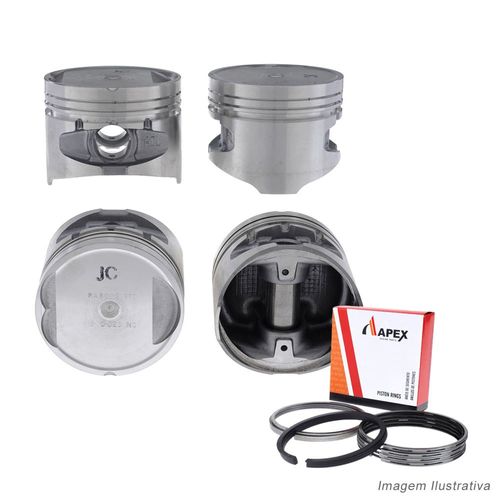 PISTAO COM ANEL - MITSUBISHI/HYUNDAI 2.4L 8V SOHC 1985 A 1992 - APEX