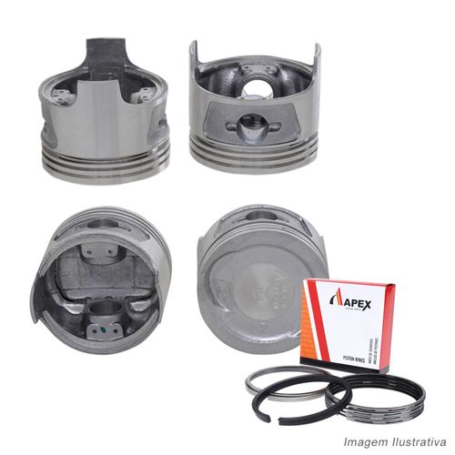 PISTAO COM ANEL - SUZUKI SUPER CARRY/ CHANA/ EFFA/ HAFEI TOWNER 1.0L 8V - APEX