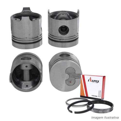 PISTAO COM ANEL - RENAULT TRAFIC 2.1 8V J8S DIESEL | 4MM C/ PORTA-ANEL - APEX