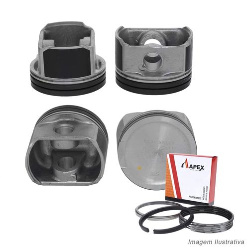 PISTAO COM ANEL - AUDI/ VW PASSAT 1.8 20V TURBO APOS 2000 | PINO 19MM - APEX