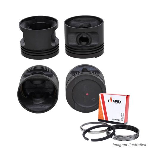PISTAO COM ANEL - VW GOL PARATI SAVEIRO 1.6 8V AP GASOLINA 1985 A 1989 - APEX