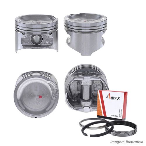 PISTAO COM ANEL - HYUNDAI ATOS/ KIA PICANTO 1.0 12V 4CIL GASOLINA - APEX