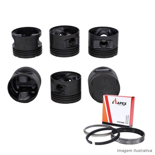 PISTAO COM ANEL - BMW 325I/525I 2.5L V6 24V ATE 1992 M50256S1 - APEX