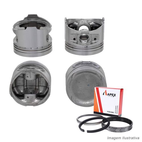 PISTAO COM ANEL - MITSUBISHI ECLIPSE 2.0 16V 4G63 1989 A 1992 | PINO 21MM - APEX