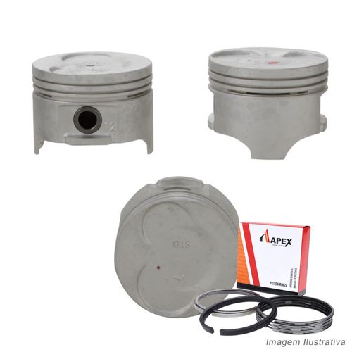 PISTAO COM ANEL - SUZUKI SWIFT 1.0L 6V SOHC 1989 A 1995 - APEX