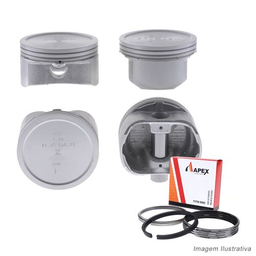 PISTAO COM ANEL - FIAT DOBLO STILO/ GM CORSA MERIVA 1.8 8V FLEX - APEX