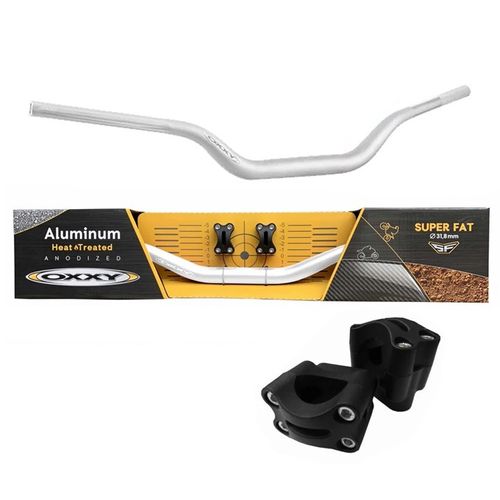 Guidão + Adaptador Oxxy Super Fat Bar - Branco Baixo