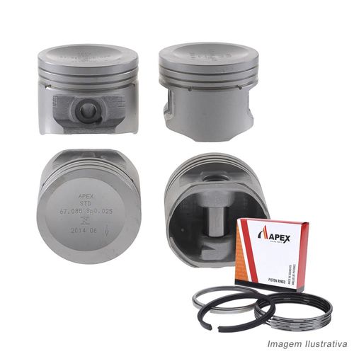 PISTAO COM ANEL - VW GOL 1.0 8V MI ALCOOL 2002 A 2005 - APEX