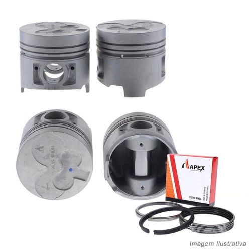 PISTAO COM ANEL - NISSAN PATHFINDER 2.7 8V TD27 ASPIRADO | PINO 28MM - APEX