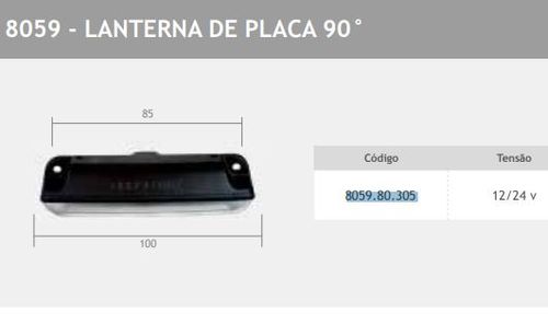 LANTERNA DE PLACA GUERRA/NOMA/LIBRELATO/RANDON