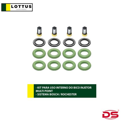 DS - 1249 - KIT DE FILTROS PARA BICO INJETOR C3 1.4 8V FLEX 05.. | ASTRA 1.8 (GASOLINA) 98..01 | 206 1.4I (FLEX) 06..09