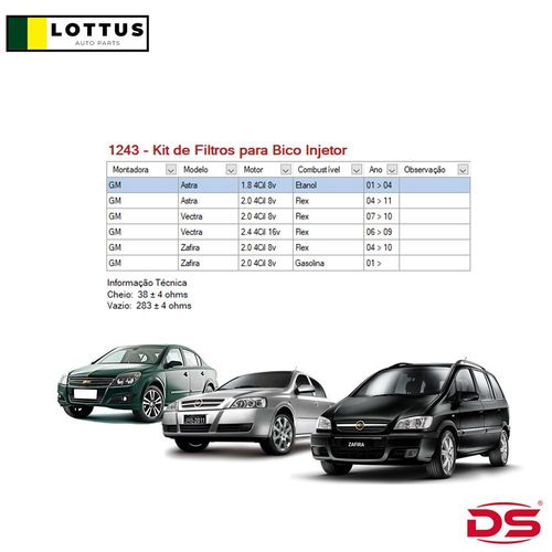 DS - 2323 - SENSOR DE NÍVEL DE COMBUSTÍVEL ASTRA 2006 > 2011 VECTRA 2006 > 2011 ZAFIRA 2006 > 2011